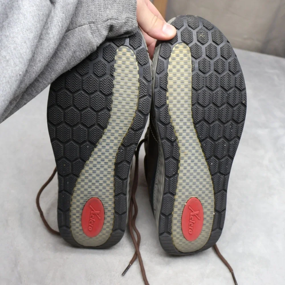 Xelero Mens 12 Walking Shoes Brown Leather Performance Comfort Lace‎ Up Everyday